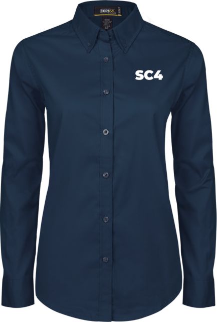 St. Clair  Womens Twill Button Down Long Sleeve  SC4 Primary Mark - ONLINE ONLY